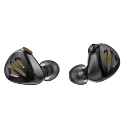 FiiO FH9 yüksek çözünürlüklü 1DD + 6BA sürücüleri kulak HIFI kulaklık (Black)
